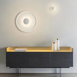 Wall Lamps Round Light Modern Simple Bedroom Living Room Background Lamp Dining Decoration Aisle CX256LB