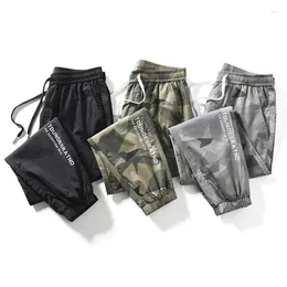 Men's Pants Men Casual Camouflage Workwear For Elastic Waist Drawstring Sports Outdoor Fashion Male Cargo Trouser Sweatpants