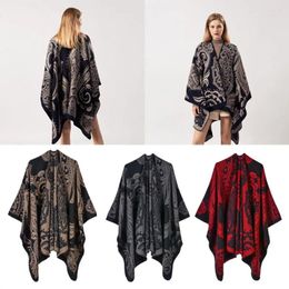 Scarves Winter Warm Fleece Shawl Womens Double-sided Thicken Cashmere Cape Plush Wraps Scarf