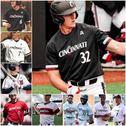 Customise Cincinnati Christian Mitchelle Bearcats NCAA College Baseball stitched Jerseys any name any number Wears Nathan Taylor Noah Wicks Landyn Vidourek Insco