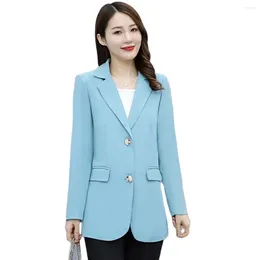 Women's Suits High-end Suit Jacket Spring And Autumn Loose Fashion Casual Long-sleeved Middle-aged Ladies Mothers Wearing Trench Coats .