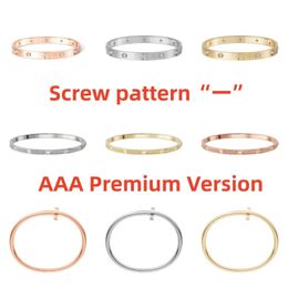 AAA high-end European and American nail bracelet personality fashion screw full drill bullet bracelet Christmas gift 231229