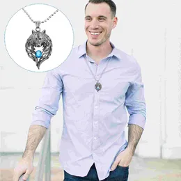 Pendant Necklaces Creative Stainless Steel Male Necklace Man Jewelry Wolf Ornament