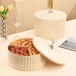 Storage Bottles Moisture-proof Box Multi-layer Dried Fruit With Cover Capacity Home Decorative Plate For Room