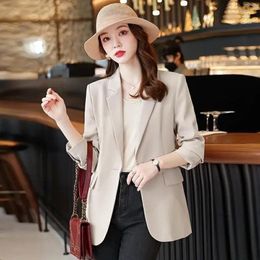 Women's Suits Long Over Female Coats And Jackets Clothing Pink Solid Outerwear Jacket Dress White Blazers Korean Clothes Style