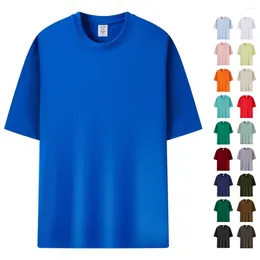 Men's T Shirts Blank 230 Gsm Cotton Shirt Unisex High Quality Black T-shirt Men Wholesale Plain White Tshirt For Franelas De Algodon