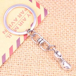 Keychains 20pcs Fashion Keychain 20x10x7mm Football Soccer Shoes Pendants DIY Men Jewelry Car Key Chain Ring Holder Souvenir For Gift