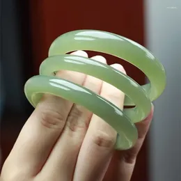 Bangle Lake Green Jade Round Bracelet Women Fine Jewellery Genuine Hetian Jades Nephrite Bangles For Girlfriend Mom Gifts