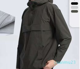 Men's Jackets Lu Men Hooded Jacket Outdoor Running Climbing Clothes Waterproof Warm Quick Drying Fishing Cycling Hiking Sports Jacke 003