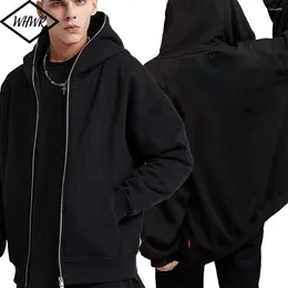 Men's Hoodies Autumn Fleece Full Zipper Jacket Long Sleeve Casual Men Women Loose Streetwear Sweatshirts Hooded Cardigan