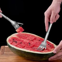 Forks Watermelon Cutter Home Gadgets Stainless Steel Artifact Slicing Knife Corer Fruit And Vegetable Kitchen Accessories