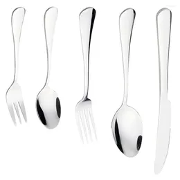 Dinnerware Sets Stainless Steel Cutlery Set Flatware Fork Spoon Chopsticks Reusable Steak Kit