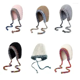 Berets Teens Keep Warm Ear Protector Hat Winter Cycling Trapper For Sweet Girls Drop