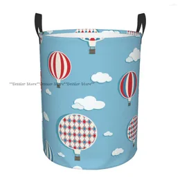 Laundry Bags Folding Basket Air Balloons With Clipping Path Dirty Clothes Storage Bucket Wardrobe Clothing Organizer Hamper