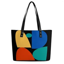 Evening Bags Abstract Geometric K-Kates Handbags Luxury S-Spades PU Leather Shoulder Bag Women Grocery Print Xmas Gift Shopper