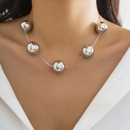 Chains Fashion Large Round Bead Collar Temperament Simplicity Clavicular Chain Personality Exaggerated Necklace