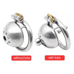 CHASTE BIRD 304 stainless steel Male Chastity Device Super Small Short Cock Cage with Stealth lock Ring Sex Toy A269 240102