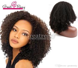 Kinky Curl Glueless Full Lace Wig Frontal Wigs Density Between 130 150 Wig for Black Women7379338