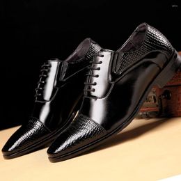 Dress Shoes Leather Men Business Stylish Comfortable Gentleman's Formal Nice