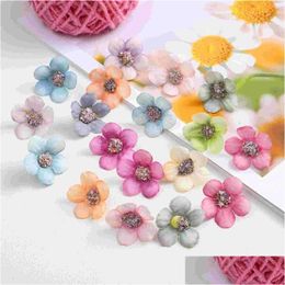 Decorative Flowers Wreaths 50 Pcs The Artificial Bride Boho Wreath Scrapbooking Craft Daisy Silk Small Fake Drop Delivery Home Garden Otljt