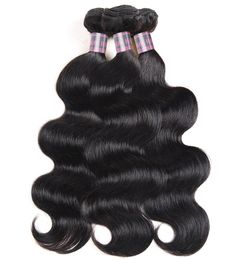 Ishow Human Hair Bundles 3PCS Brazilian Body Wave Weft Weave Whole Peruvian Malaysian Extensions for Women All Ages Natural Bl9794291