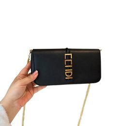 Wallets Top Quality Graphy Chain Strap Wallet Designer Bag Luxury Genuine Leather Golden Chain Wallet Fashion Flap Purse Original Box Clas