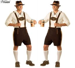 Oktoberfest Costume Lederhosen Bavarian Octoberfest German Festival Beer Halloween for Men Beer Costumes Plus Size M L XL 2XL298K7789844