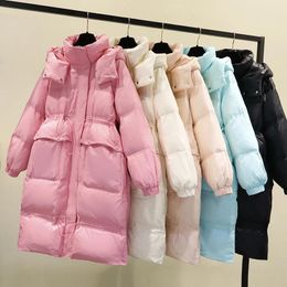 Parkas Casual Women Solid Loose Hooded 90% White Down Long Parkas Winter Female Thick Warm Down Coat Snow Jacket Lady Outwear