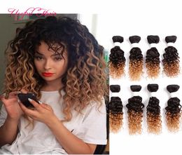 820inch Blonde Extensions high quality brazilian hair bundles curly malaysian hairhuman hair mongolian ombre body wave hair weave6817094