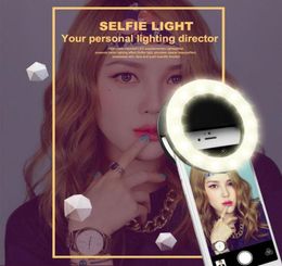 Rechargeable selfie ring light Clip LED selfie flash light adjustable lamp selife filllight RK14 for Smart phones214d3067323