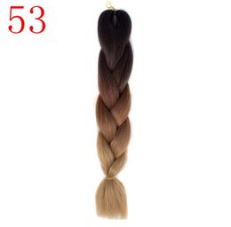 100gpcs synthetic hair Extensions Purple Braiding Hair ombre Two Tone High Temperature Fibre expression braiding hair6810699