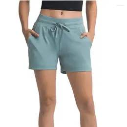 Active Shorts LuluLogo Women Yoga Tennis Fitness Running Short Pants Lycra Material High Elasticity Quick-drying Ventilation Sports