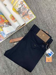 LLL Tasarımcı Erkek Elbise İş Pantolonu Düz-bacakta örme kumaş gündelik pantolon moda markası düz renkli tozluklar siyah toptan