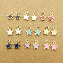 Charms 20pcs Enamel Mini Star Charm For Jewelry Making Earring Pendant Bracelet Necklace Diy Accessories Craft Supplies