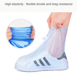 1Pair Waterproof Shoe Cover Men Women's Silicone Sport Rain Boot with Layer Nonslip Material Wearresistant Thick Reusab 240102