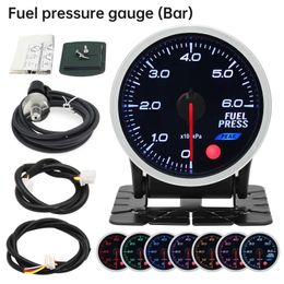 Oil Pressure Gauge Universal 2 Inch 52MM Fuel Press Gauge Smoke Lens 0-6 Bar PSI Car Fuel Pressure Meter With Stepper Motor Fuel Pressure SensorL231228L231228