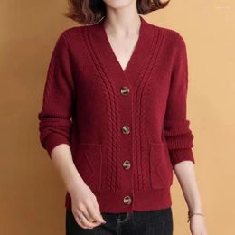 Women's Knits Western Style Cardigan Spring Autumn Jacket Cozy Single-breasted Knitted Sweater Coat For Fall Winter Long Sleeve Warm