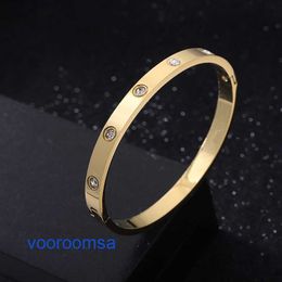 High Quality Car tires's 18k Gold Holiday Gift Bracelet Jewellery Small waist stainless steel simple and generous light luxury ins wide With Original Box