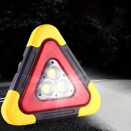 Car Warning Light Triangle Rack Car Triangle Warning Sign Luminous Tripod Parking Reflective Emergency Light