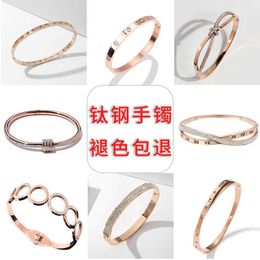 Designer Screw Bangle Bracelet Fashion Luxury Jewelrys Carer Original Trendy 18K Gold Diamond for Women Men Nail Bracelets Silver Jewellery Bracelet YBR4