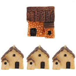 Garden Decorations Small DIY ResinToy House Decoration Accessories 4 Pieces Of For Bedroom And