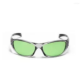 Sunglasses Y2K Wrap Around Futuristic Oval Sports Sun Glasses 2024 Trendy Fashion Shades Vintage Punk Goggle Eyewear