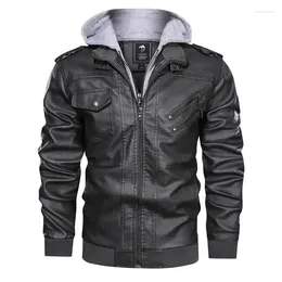 Men's Jackets Winter Leather Autumn Casual Motorcycle PU Jacket Biker Coats Brand Clothing Europe America 2024