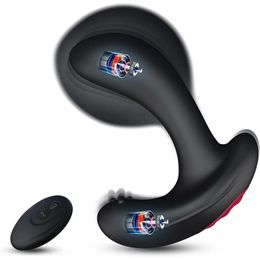 Anal Vibrator Inflatable Butt Plug Remote Control Prostate Stimulator Massager Automatic Vibrating Adult Male Female Sex Toys 240102