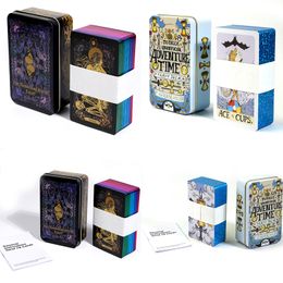 New Card Games Tarot Cards For Divination Personal Use Tarot Deck Full English Version In Iron Boxes