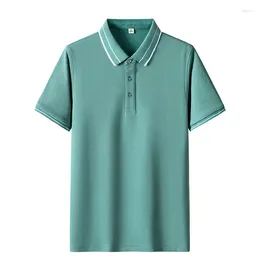 Men's Polos 2024 Men Polo Shirt Cotton Short Sleeve Lapel Summer Casual T-shirts Solid Colour For Man Korean Fashion Clothes