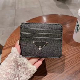 Classic Desigers 1PCS Man Purses Ultra Thin Mini Business Bank Credit Card Holder Wallet Simple Black Women Small Coin Cards Cover Pouch Case Bag G24127PE