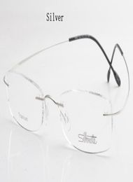 Luxurybrand Silhouette Titanium Rimless Optical Glasses Frame No Screw Prescription Eyeglasses With Bax 7866680