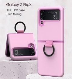 Designer galaxy z flip 3 5g flip3 TPU phone case Ring cases For samsung cell phone mobile shockproof back cover58813046593092