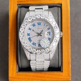 Diamond Watch 42mm Mens Automatic Mechanical Diamonds Bezel Watches Sapphire Waterproof Wristwatch Fashion Wristwatches Montre De 226Z